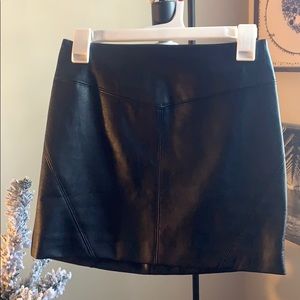 Black Leather Mini Skirt
